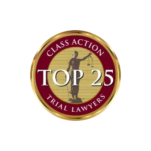 Badge for being a Top 25 Class Acton Trial Lawyer to Timothy L. Miles