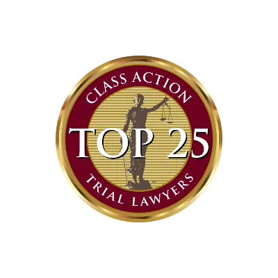 Badge for being a Top 25 Class Acton Trial Lawyer to Timothy L. Miles