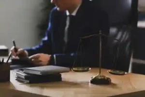 Nashville oversized truck accident lawyer goes over file and writes notes before meeting with client who was in a Nashville oversized truck accident