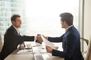 A Nashville Pedestrian accident victim meets with his attorney after being badly Injured in a Nashville pedestrian accident