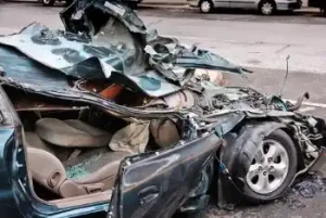 Horrific scene of care accident after a wrongful death in Nashville resulting from such as serious injury