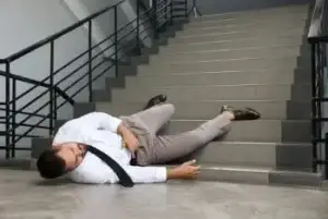 Nashville slip and fall accident where man in suit fell down stairs and suffered serious injuries