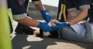 paramedics tend to women badly injured in a Motorcycle accident attorney in Nashville
