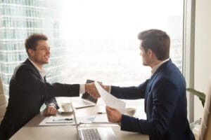 Nashville Bus Accident Lawyer meeting with client who was involved in a Nashville bus accident