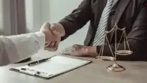 Truck wreck lawyer in Brentwood meets with client who was in a Brentwood Truck Wreck