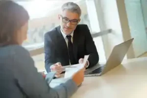 Brentwood truck wreck attorney meets with client who was hit by a truck in Brentwood