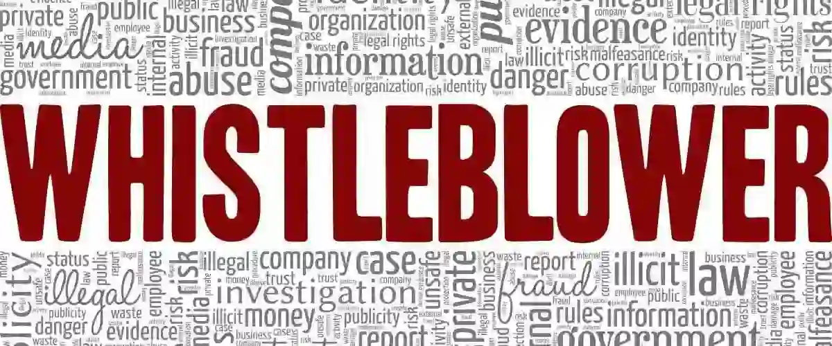 Whistleblower vector illustration word cloud isolated on white background. Nashville Whistleblower lawyer