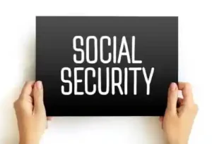 Social Security is a government program designed to provide financial assistance and support to individuals in various circumstances, text concept on card