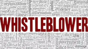 whistleblowin read word cloud used in whisteblower protections