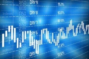 bright blue stock ticker with white foreground used in DoubleVerify class action lawsuit