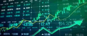 green 3d stock chart used in UroGen Lawsuit