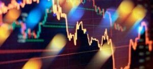 Financial chart with line graph in stock market used for loss causation in DoubleVerify Lawsuit.