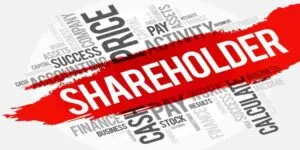 cloud of words with shareholder in red in middle used in the Apple Lawsuit