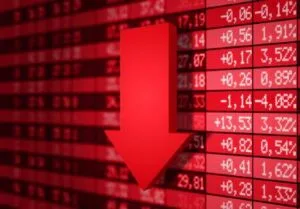 very red tick with arrow going down to show losses in the Broadmark Lawsuit