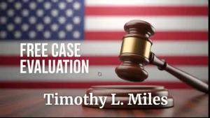 free case evaluation in front of American flag used in securities class action lawsuit