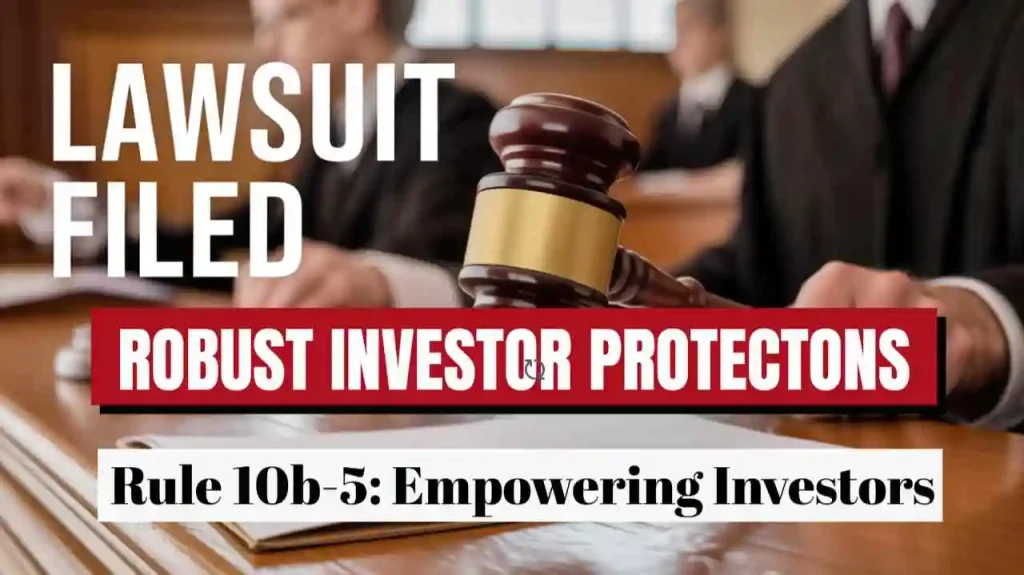 Robust investor protection in white on red background and used in investor protections