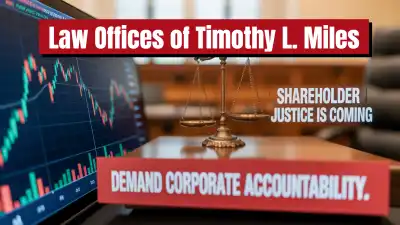 Law offices of timothy l. miles next to stock chart used in Investor Hub