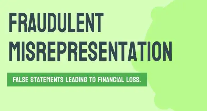 Frand and Misrepresentation in black foreground on black back groud used in Securities Class Action Lawsuits
