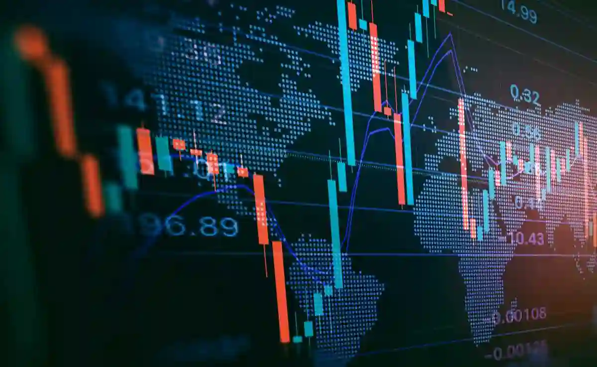 Stock trading chart stock market (3D Rendering) used in Manipulating Inventory
