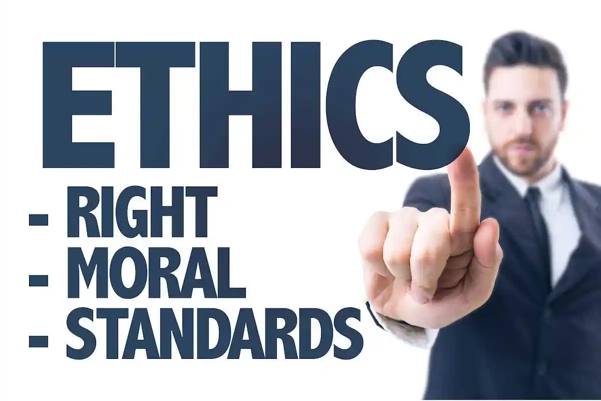 Ethich in blue on white background used in Embezzling Receipts and False and Misleading Financial Statements