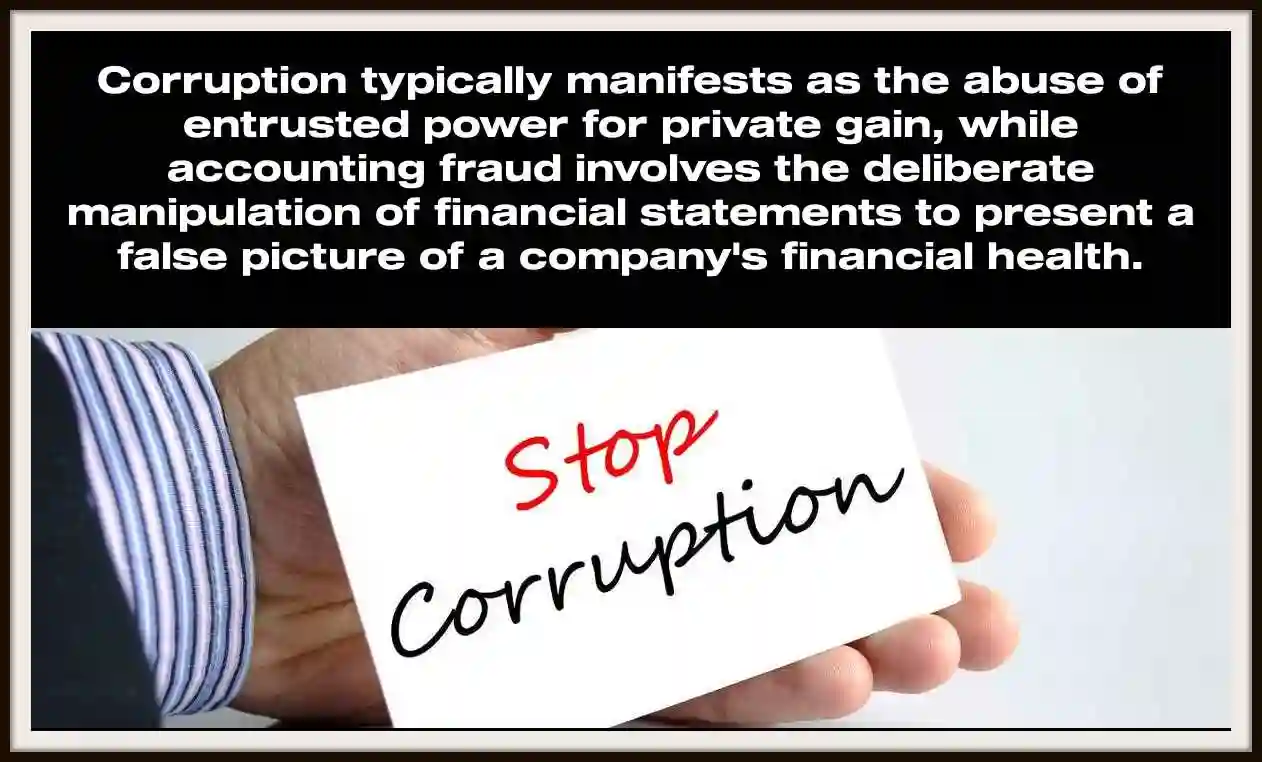 Stop corruption text concept isolated over white background used in Corruption and Accounting Fraud 