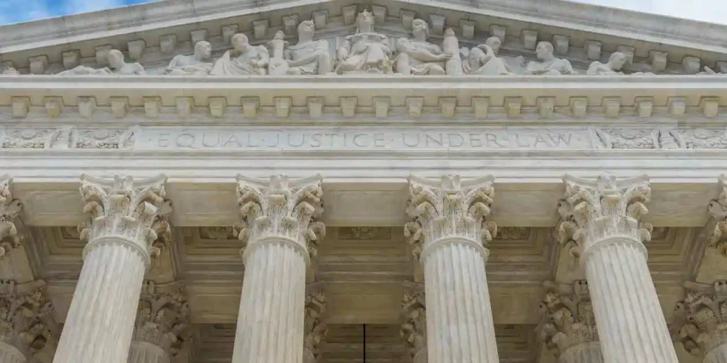 The West Pediment of the U.S. Supreme Court -- Equal Justice Under Law used in Cytokinetics class action lawsuit