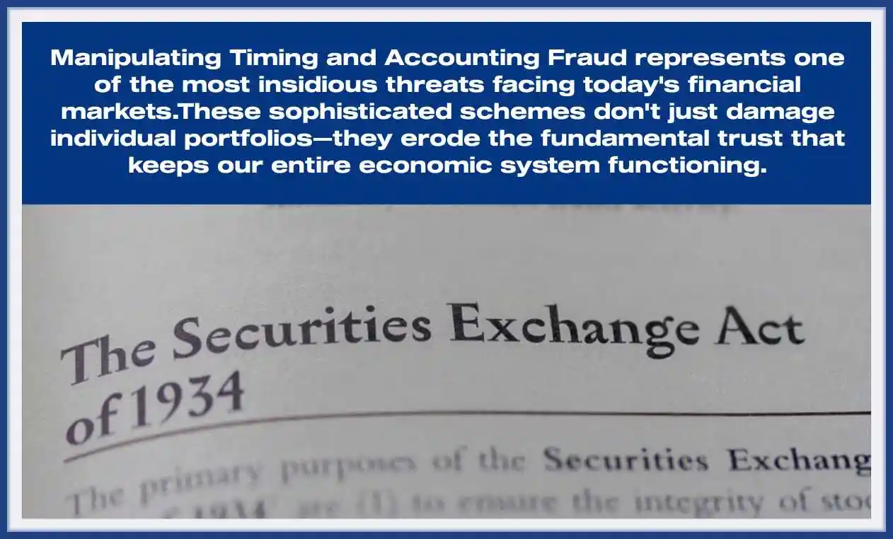the securities exchange act of 1934 printed in text on page as visual aid or business law reference
and used in Manipulating Timing and Accounting Fraud:
