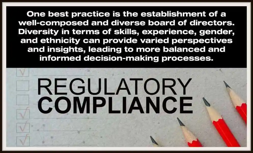 regulatory compliance in black on grey back and used in Implementing robust corporate governance
