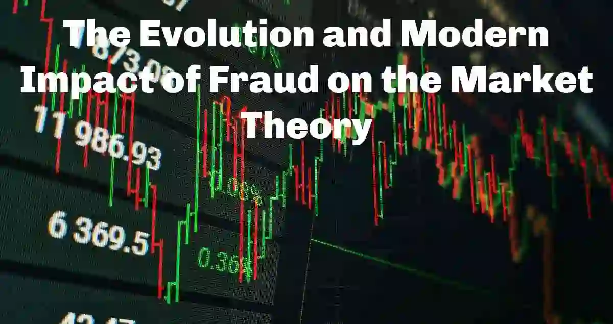 Technical price graph and indicator, red and green candlestick chart on blue theme screen, market volatility, up and down trend. Stock trading, crypto currency background. Used in Fraud on the Market Theory