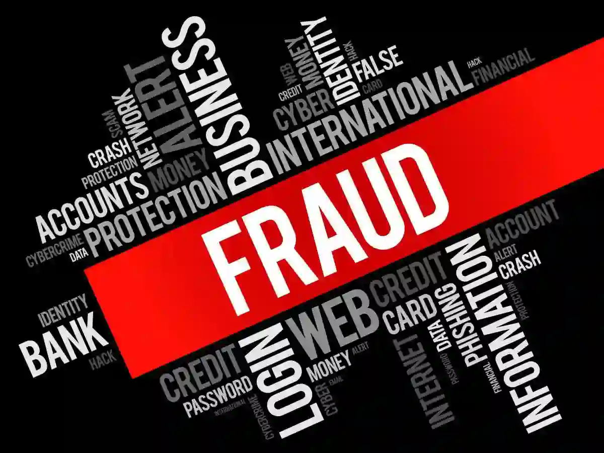 Fraud word cloud collage, technology business concept background used in Fraud on the Market Theory