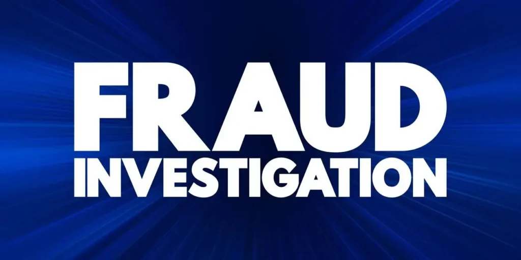 fraud investigaton in white on blue background used in Molina Healthcare Class Action Lawsuit.