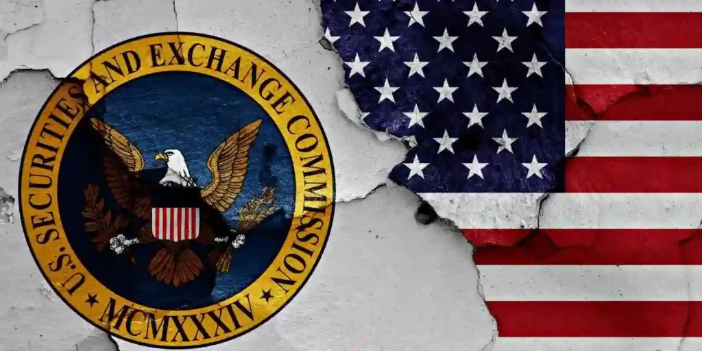SEC symbol next to American flag used in Nashville Whistleblower Attorney