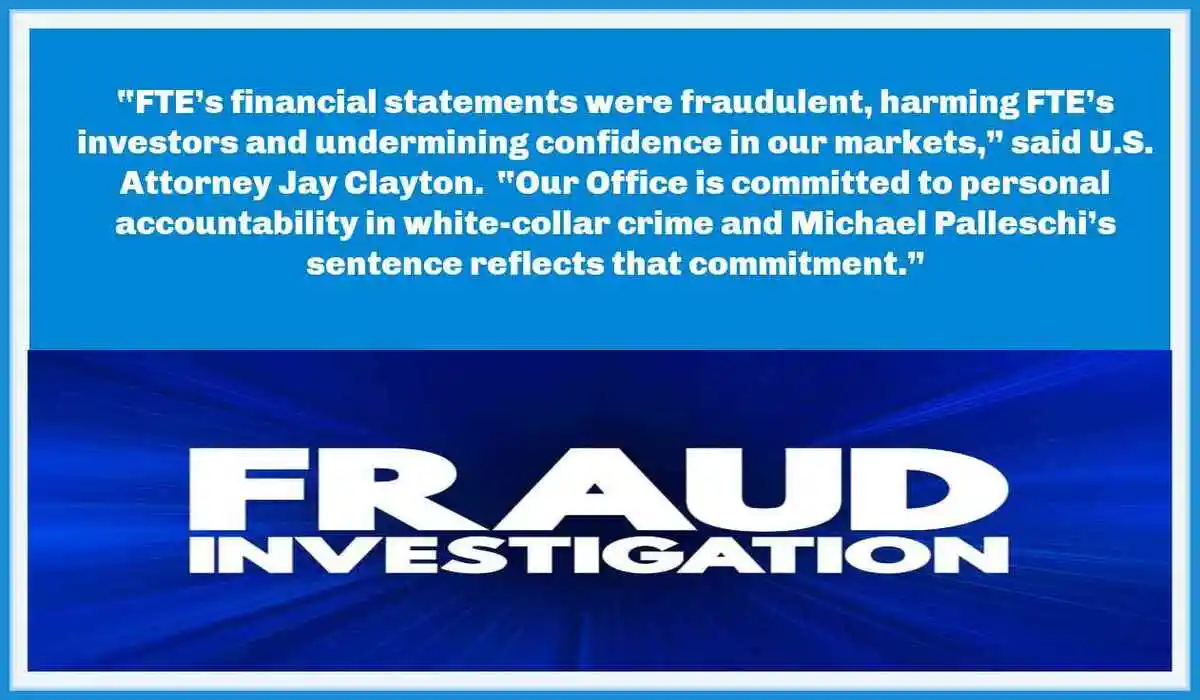 FRAUD INVESTIGATION white on blue used in Embezzling Receipts and Securities Litigation