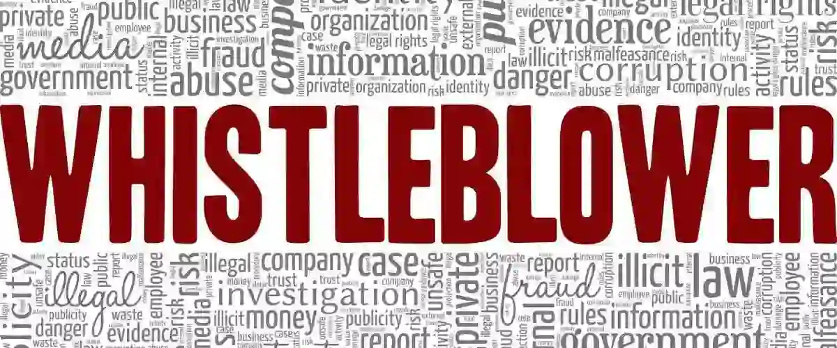 Whistleblower vector illustration word cloud isolated on white background. used in Nashville Whistleblower Attorney 