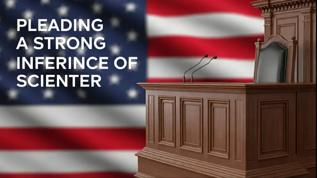 pleading a strong inference of scienter in white against American flag used in securities fraud litigation