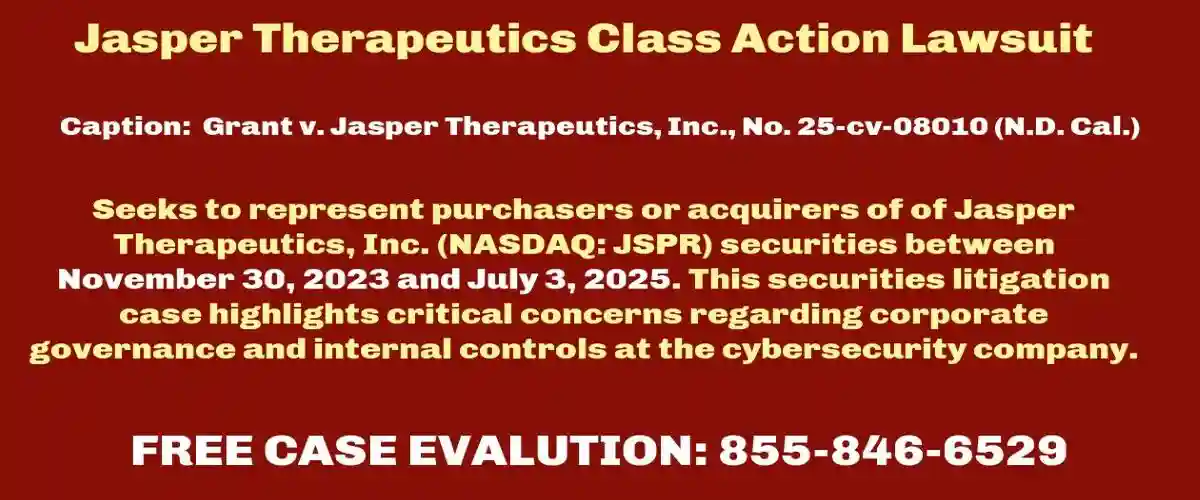 Jasper Therapeutics Class Action Lawsuit