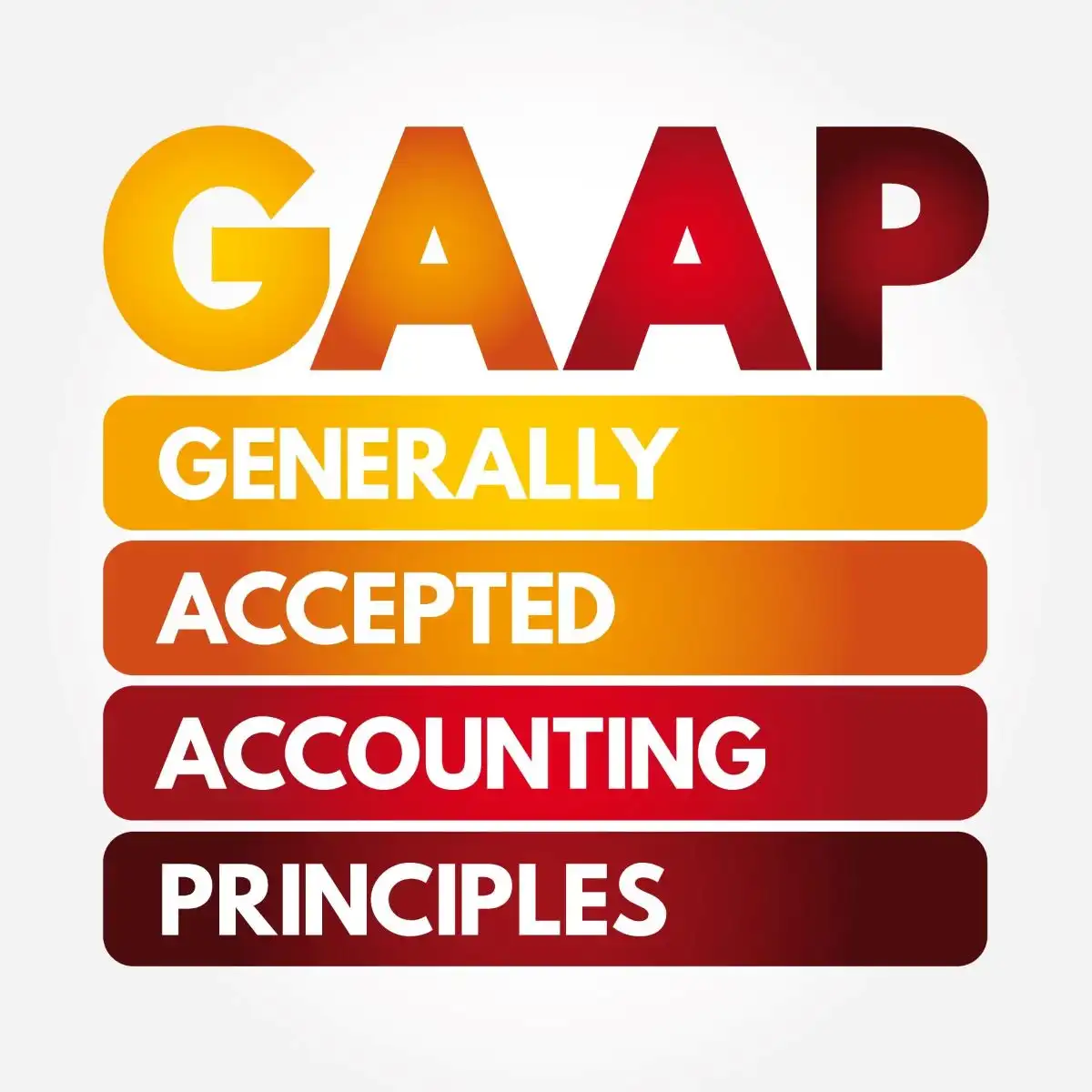 GAAP - Generally Accepted Accounting Principles is a set of accounting principles, standards, and procedures issued by the Financial Accounting Standards Board, acronym text concept background used in Financial Statement Fraud Red Flags 