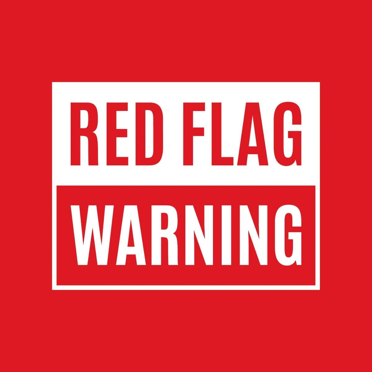 Red Flag Warning Vector Text Illustration Background used in Misleading Statements or Omissions in Financial Reporting