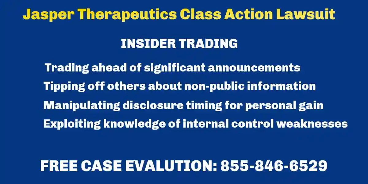 Insider trading elements used in Jasper Therapeutics Class Action Lawsuit