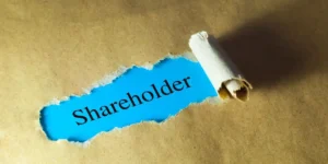shareholder in black on blue torn paper used in the Avantor class action lawsuit