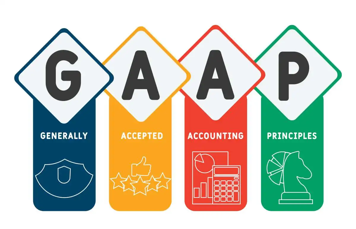 GAAP - generally accepted accounting principles acronym business concept background. vector illustration concept with keywords and icons. lettering illustration with icons for web banner, flyer used in Securities Fraud Litigation 