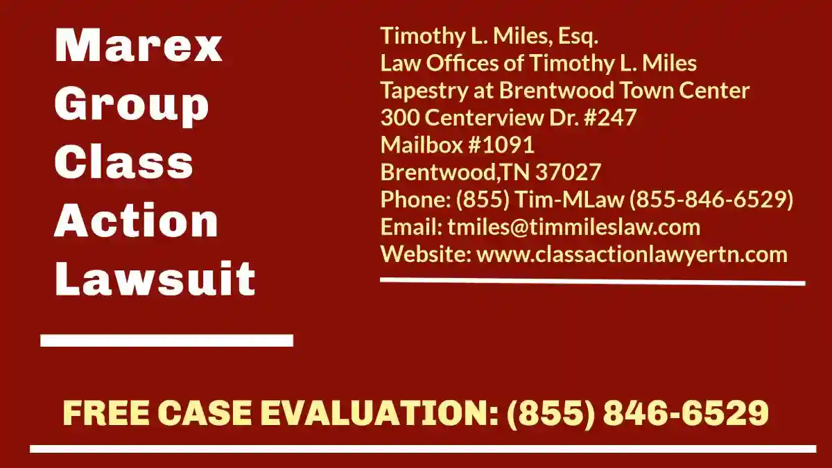 law firm ad used in Marex Group class action lawsuit
