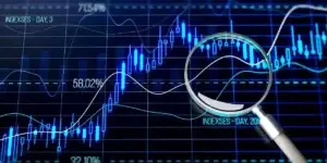 Detailed financial market analysis under magnification. 3D Rendering in Avantor class action lawsuit