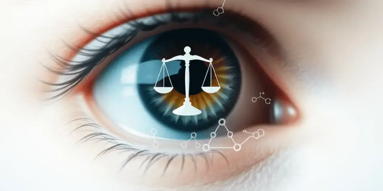 scales of justice over beautiful eye used in Zepbound Vision Side Effects