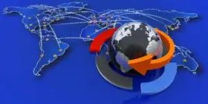Globe with business arrows used in Skye Bioscience class action lawsuit used in Skye Bioscience Class Action Lawsuit