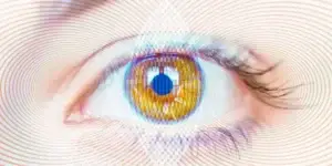 Zepbound vision issues: feature pic of beautiful femaile eye up close