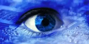 blue eye blue fact up close view in Zepbound and Blurry Vision