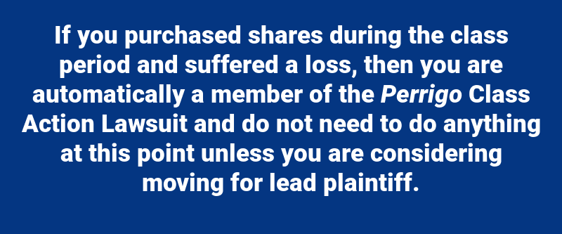 Perrigo Class Action Lawsuit