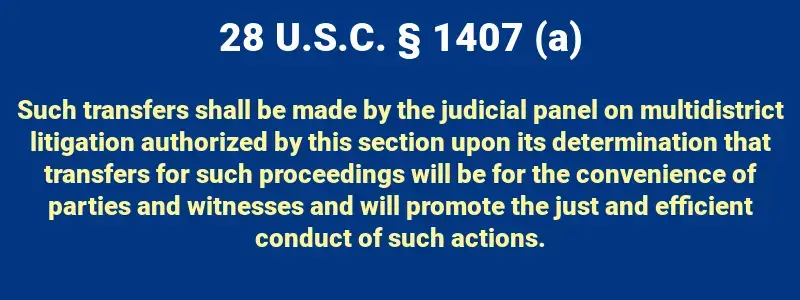 The standard for transferring an action by the judicial panel on multidistrict litigation: Such transfers shall be blue back ground white and light yellow foreground used in Dupixent Lawsuit Update