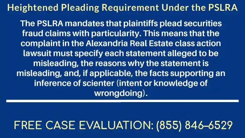 Alexandria Real Estate Class Action Lawsuit